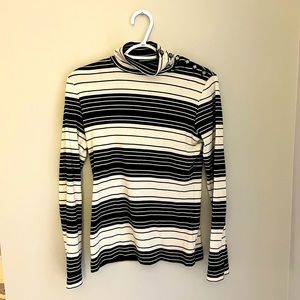 Tory Burch Striped Turtleneck